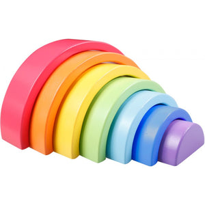 Juego de apilar arcoíris de madera SpielMaus 40806687 Con 7 arcos diferentes en diferentes colores para apilar