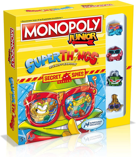 Monopoly Junior Rivals of Kaboom Secret Spies Series de SuperThings Eleven Force 46169 Con 4 SuperThings exclusivos