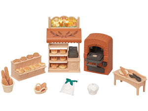 Sylvanian Families Set Panadería Epoch 5536 con tienda de pan horno diferentes panes bollería deliciosa y ropa de trabajo