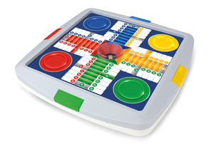 Parchís Automático  y juego de la oca Chicos  64001 con 1 dado central compartimento para guardar las fichas 26x26 cm