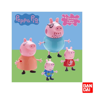 Peppa Pig Familia Set de 4 Figuras - Bandai 6666
