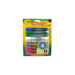 Glitter Glue 9 tubos de Purpurina con Pegamento Lavable - Crayola 69-3527