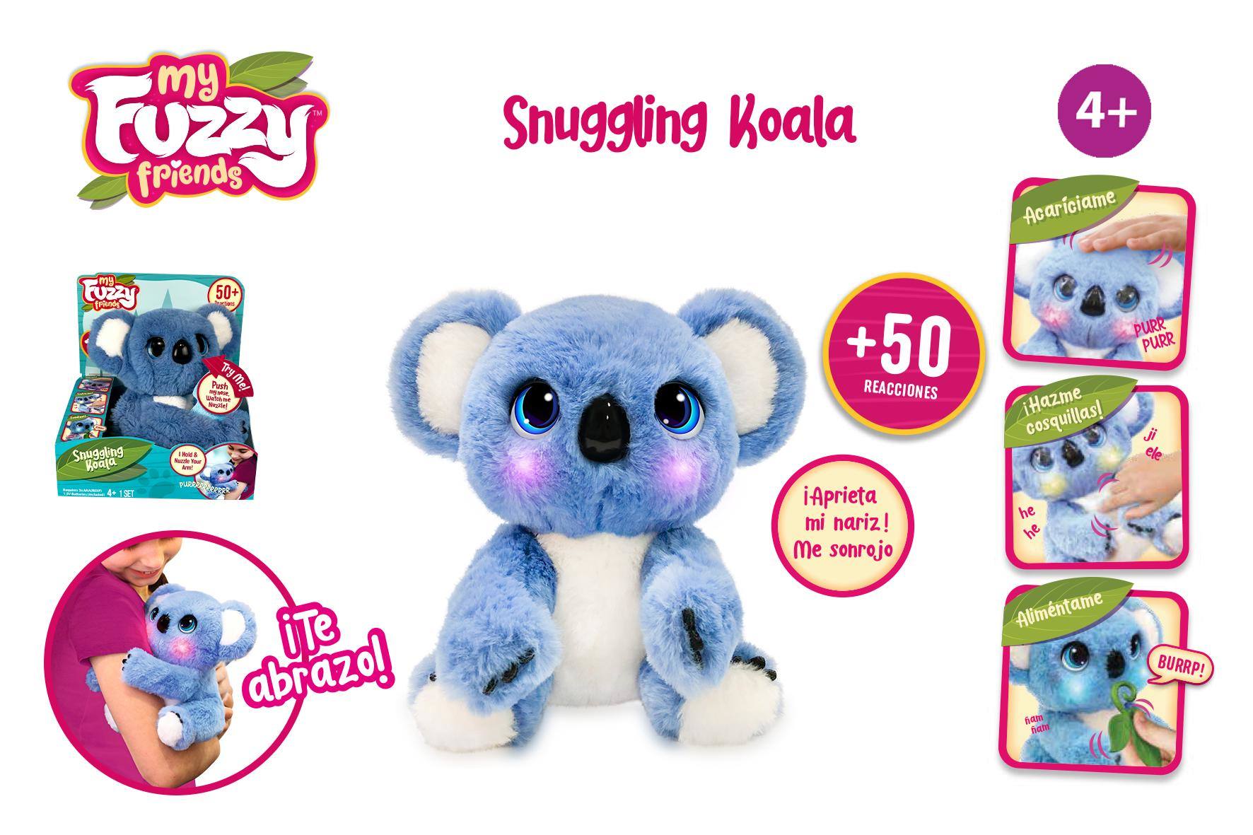 Famosa My Fuzzy Friends 700016893 Peluche Koala Interactive avec Pl