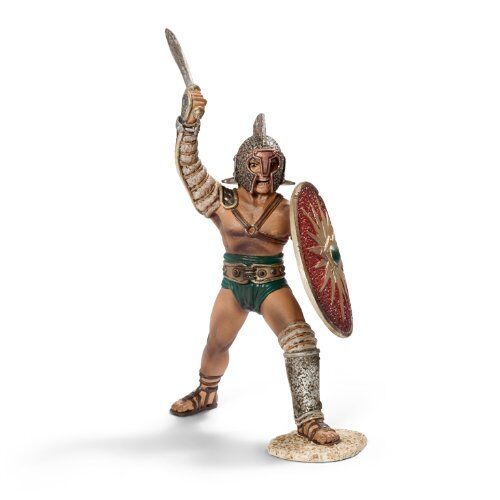 Gladiador romano Secutor con espada y escudo. Las figuras de Schleich están pintadas a mano y poseen una gran calidad en detalles.