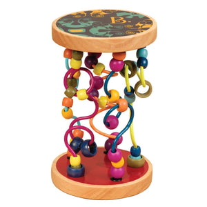 A-Maze Loopty Loo Laberinto de Madera B. Toys 71155 con 47 cuentas de colores y 5 laberintos de alambre diferentes +18 meses