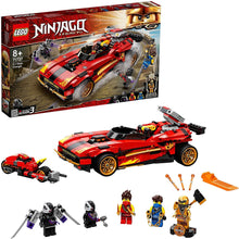 Cargar imagen en el visor de la galería, Ninjago Legacy Deportivo Ninja X-1 Lego 71737 coche 2 en 1 coche que lanza 1 moto ninja de su interior 5 minifiguras