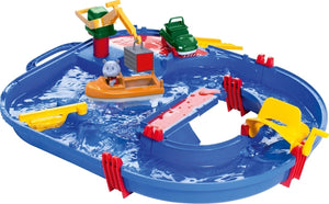Circuito de agua Aquaplay , para crear aventuras en el agua .Con grua , coche, barquita y el personaje Hippo.
