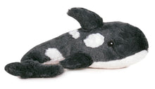 Cargar imagen en el visor de la galería, Ballena Orca de peluche de 100 cm, negra con manchas blancas