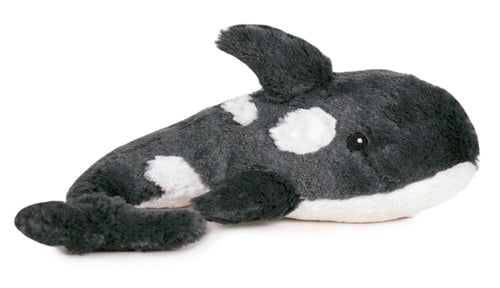 Ballena Orca de peluche de 100 cm, negra con manchas blancas