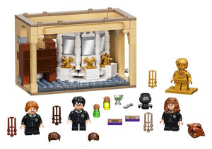 LEGO Harry Potter Hogwarts Fallo de la Poción Multijugos 76386  con 4 minifiguras Hermione y Ron Harry Potter oro y normal