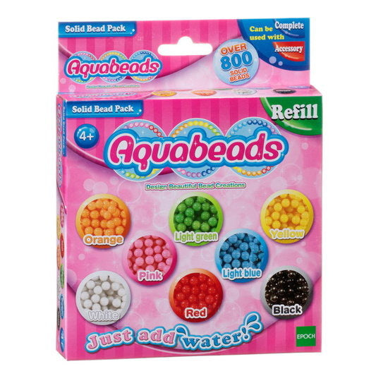 Aquabeads Refill Solid Bead Pack Recambios Colores Básicos - Epoch 79168
