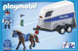 City Action Policía con Caballo y Remolque - Playmobil 6922