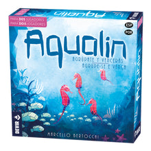 Cargar imagen en el visor de la galería, Aqualin es un juego estratégico de colocación de losetas para 2 jugadores, a partir de 8 años, que ofrece partidas de unos 20 minutos de duración. En un arrecife rebosante de vida marina, los jugadores compiten para sumar la máxima puntuación posible