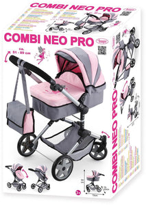 Cochecito Combi Neo Pro Hadas Bayer 1850800 se transforma de cuco a sillita Color rosa y gris 89 cm de alto Plegable