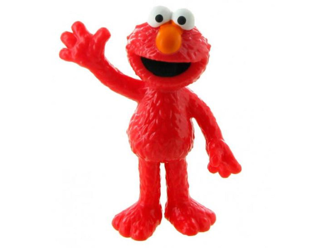 Figura de Elmo de Barrio Sésamo . Color rojo , mide 7 cm