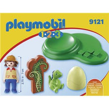 Cargar imagen en el visor de la galería, Playmobil 1 2 3 especial para los menores de 3 años sin piezas pequeñas Contiene 1 huevo con un dinosaurio bebé y una figura 