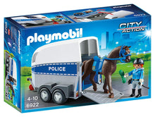 Carregar imagem no visualizador da galeria, City Action Policía con Caballo y Remolque - Playmobil 6922