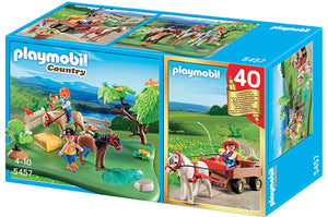 Country, Compact Set 40 Aniversario: Prado y carreta con ponis -  Playmobil 5457