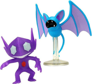 Pack de 2 figuras Pokémon Battle Figure Pack Sableye + Zubat Bizak 95012 Ténéfix y Nosferapti, vampiro y duende