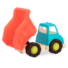 Cargar imagen en el visor de la galería, Happy Cruisers Dump truck Camión Volquete BX1720 B. Toys 71720 plástico superresistente contenedor basculante azul y naranja