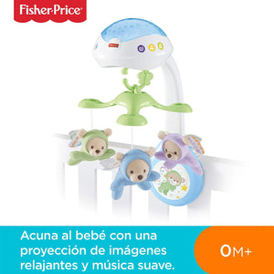 Fisher-Price Móvil ositos voladores, juguete de cuna proyector para bebé - Mattel CDN41