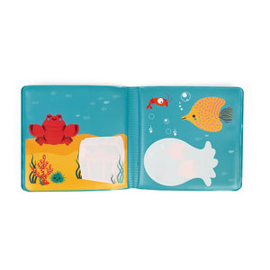  Libro de baño mágico de los animales del mar, El cangrejo, la tortuga y sus amigos se han escondido ¡Deprisa, encuéntralos! Un primer libro de baño para jugar durante horas, Sumerge el libro en el agua y los animales aparecerán