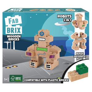Fab Brix Robots 3en1 JG1805 compatibles con bloques de las principales marcas de ladrillos de contrucción de plástico