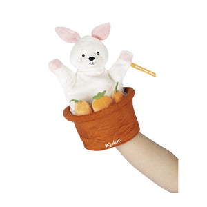 Marioneta Cu-Cú Conejo Robin Kaloo K963594 peluche para jugar a Cu-cú se esconde en el huerto y aparece para saludar al bebé