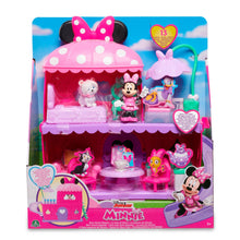 Cargar imagen en el visor de la galería, casa de Minnie tiene 2 plantas con muebles incluidos, escalera y tobogán 1 figura de Minnie de 7cm articulada 