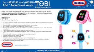 Tobi Smartwatch Blue - Little Tikes  El Reloj Inteligente Tobi Robot tiene una personalidad 