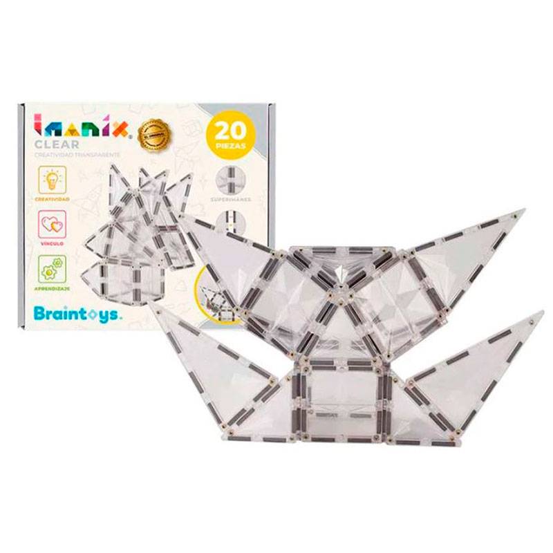  Imanix Clear 20 Piezas Sus bloques magnéticos con transparencias harán despegar la imaginación de los niños. 