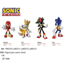 Cargar imagen en el visor de la galería,  Set de 4 figuras de Sonic de entre 7 y 8 cm. Incluye las figuras de Sonic, Knuckles, Tails y Shadow. Las figuras no son articuladas. Recomendado a partir de 3 años.