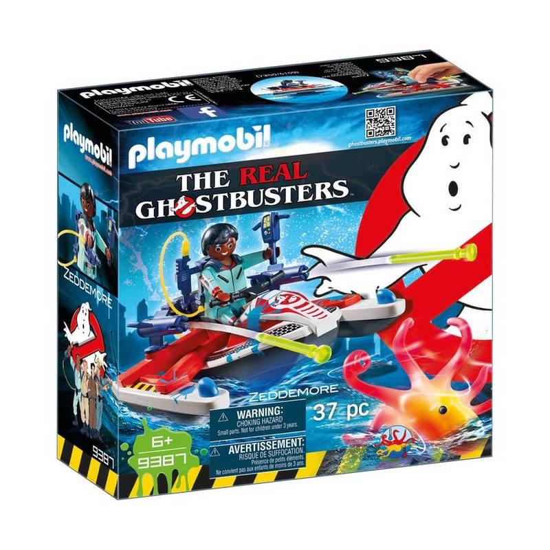 Zeddemore con Moto Acuatica GhostbustersPlaymobil recrea los personajes y escenas de Ghostbusters o Cazafantasmas . Zeddemore con una lancha acuática, un pulpo y otros complementos. 