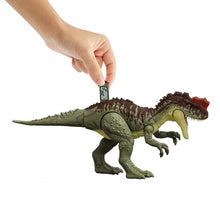 Cargar imagen en el visor de la galería, Yangchuanosaurus, dinosaurio de Jurassic World . Articulado. Se mueve y abre la boca accionandolo por la cola. Mide 36 x 21 x 8,5 cm. 